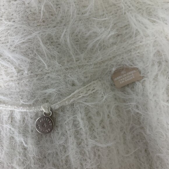 Anthropologie Cardigan XS White Knit Cozy Open Front Lightweight Drape - Picture 4 of 5